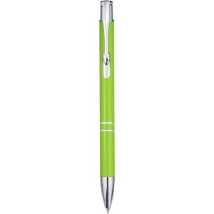 Moneta Druckkugelschreiber aus Aluminium, limone