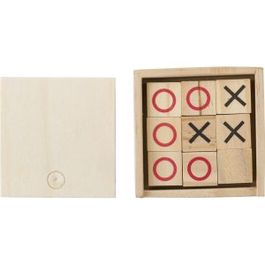 Hölzernes Tic Tac Toe-Spiel Alessio, Braun