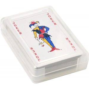 Kartenspiel in transparenter PET Box Victoria, Rot