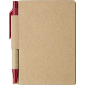 Notizbuch aus Karton Cooper, Rot