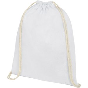 Oregon 140 g/m2 Turnbeutel aus Baumwolle 5L, weiss
