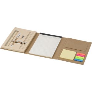 Schreibmappe aus Karton inkl. Zubehör Montana, Braun
